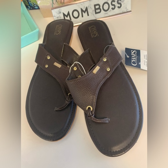 NWT Chaps Flip Flops size 11 - Picture 11 of 16